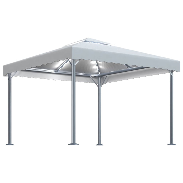 Pavilion Cu Șiruri De Lumini Led, , 300X300 Cm, Aluminiu