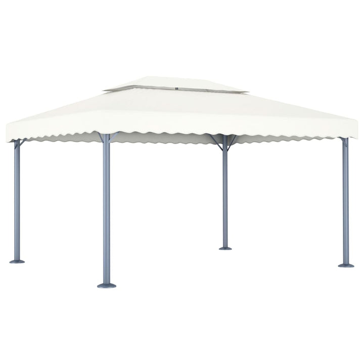 Pavilion Cu Șiruri Lumini Led, , 400X300 Cm, Aluminiu