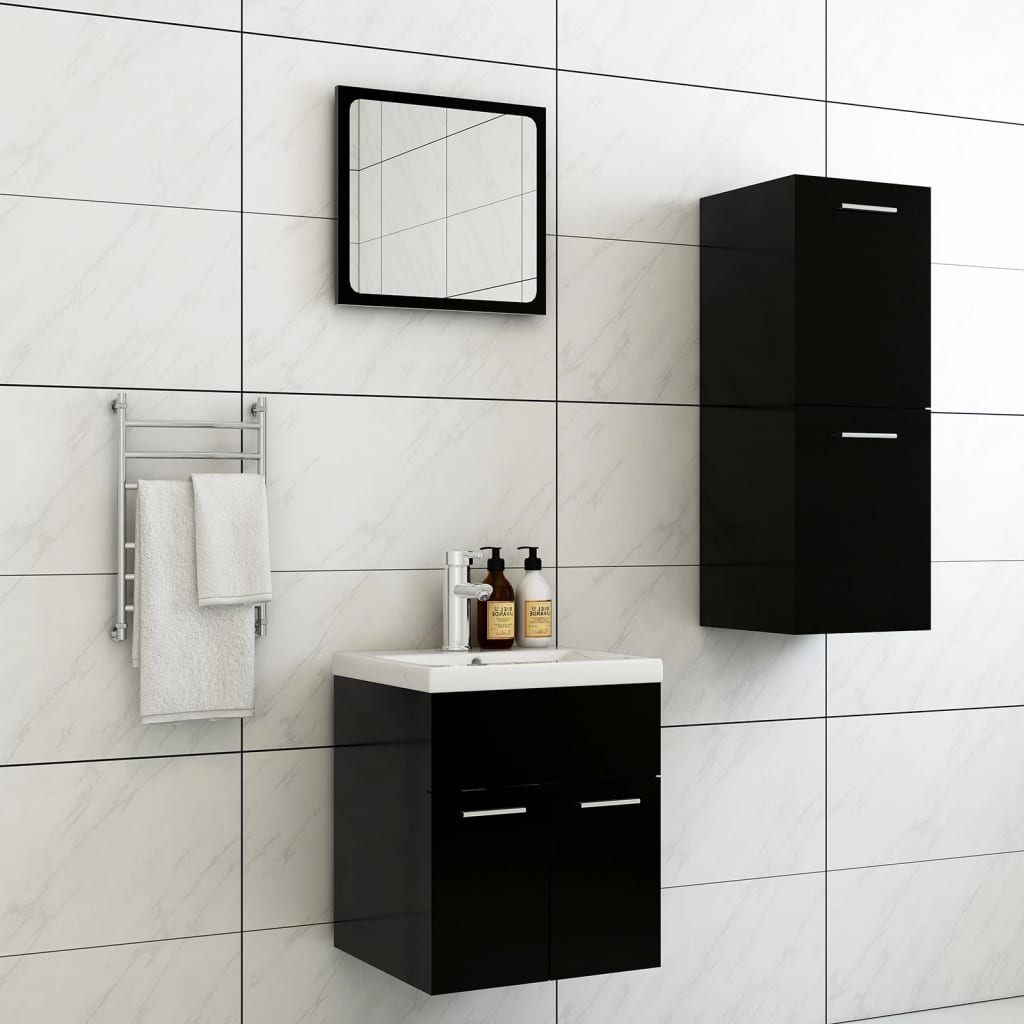 Set Mobilier De Baie, , Lemn Prelucrat