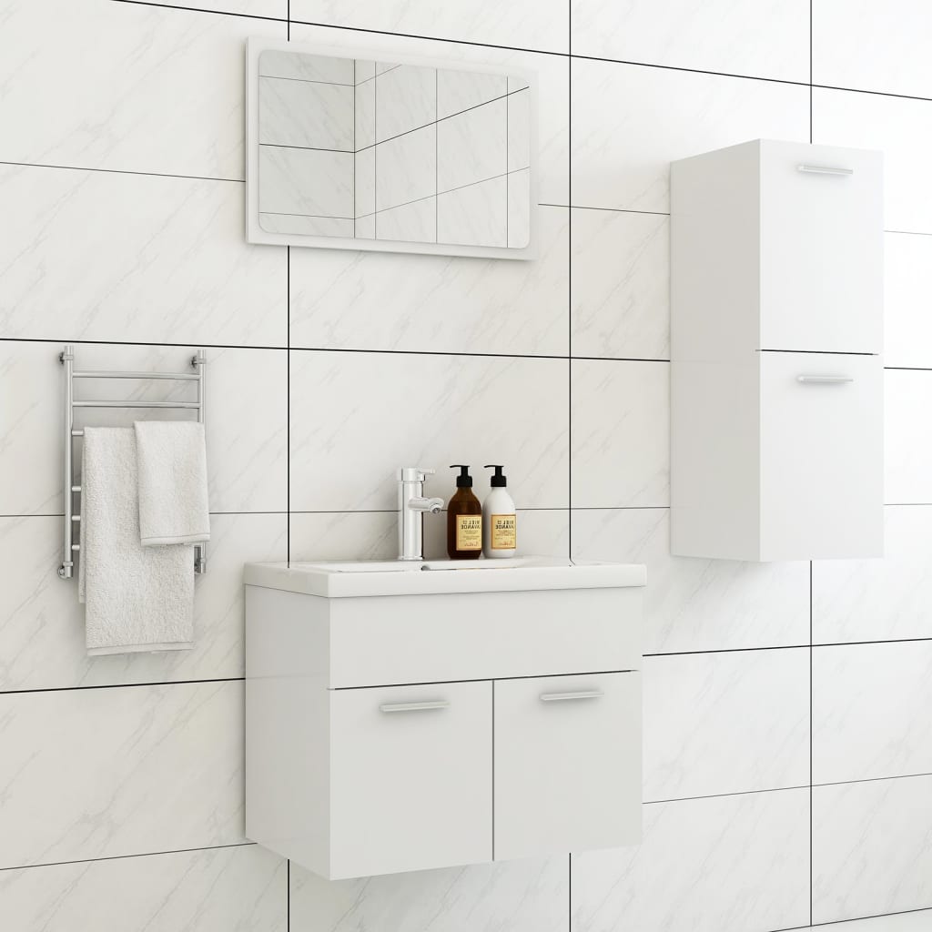 Set Mobilier De Baie, , Lemn Prelucrat