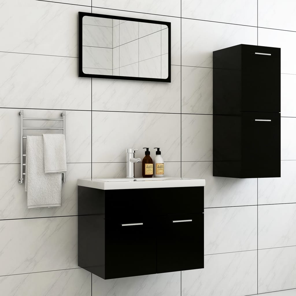 Set Mobilier De Baie, , Lemn Prelucrat