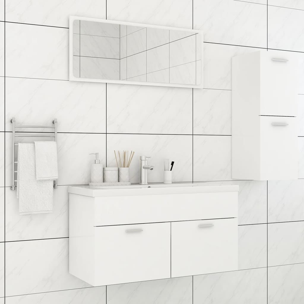 Set Mobilier De Baie, , Lemn Prelucrat