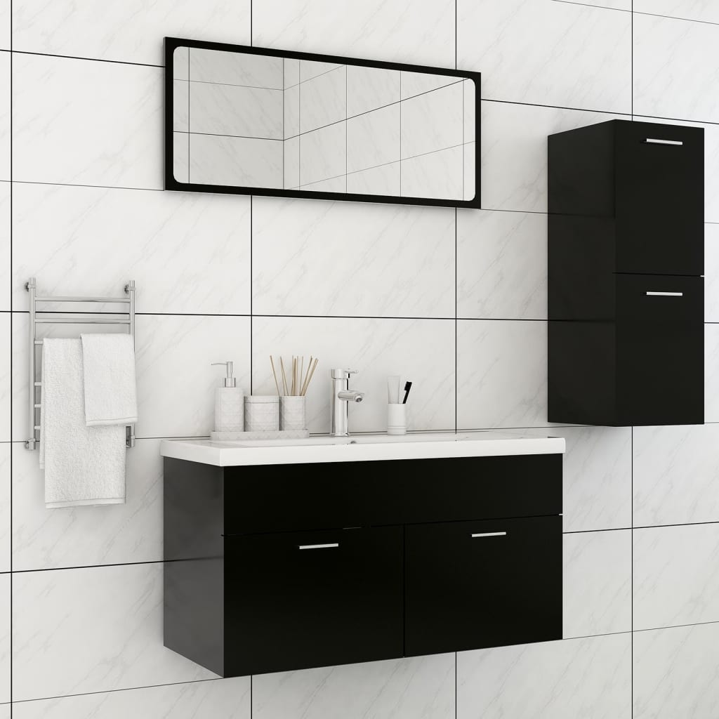Set Mobilier De Baie, , Lemn Prelucrat