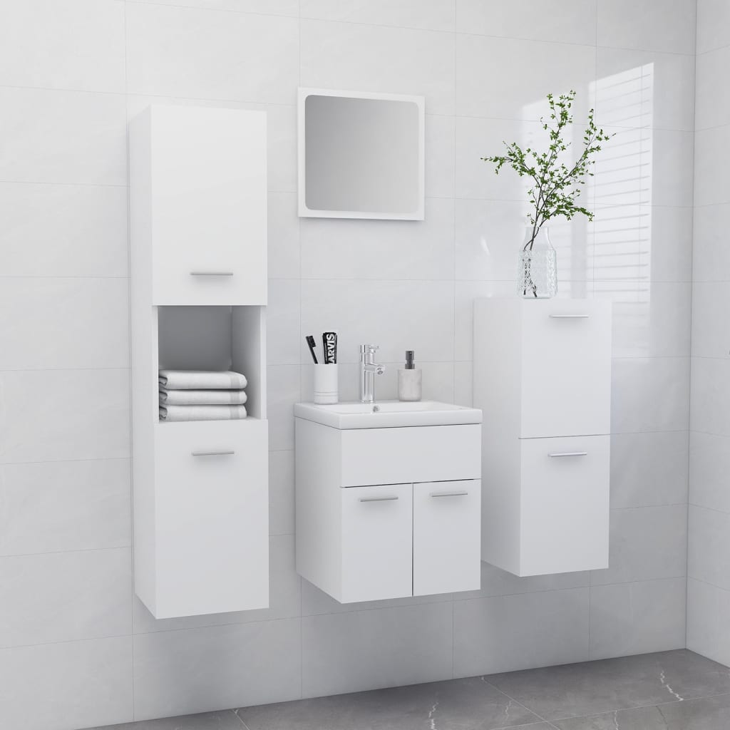 Set Mobilier De Baie, , Lemn Prelucrat