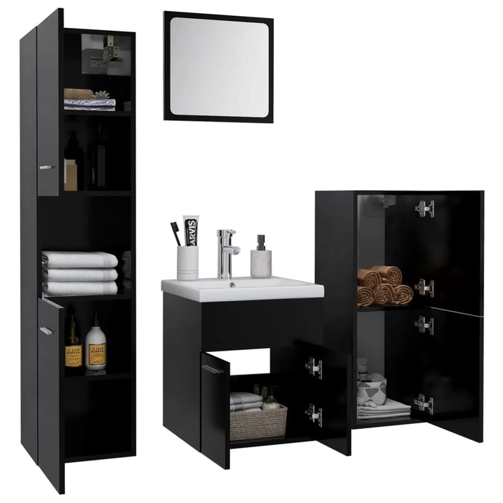 Set Mobilier De Baie, , Lemn Prelucrat