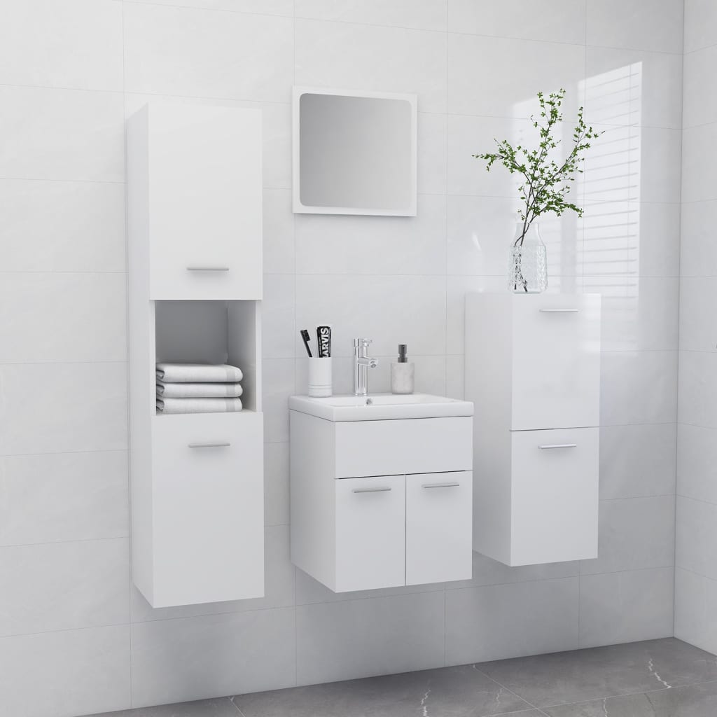 Set Mobilier De Baie, , Lemn Prelucrat