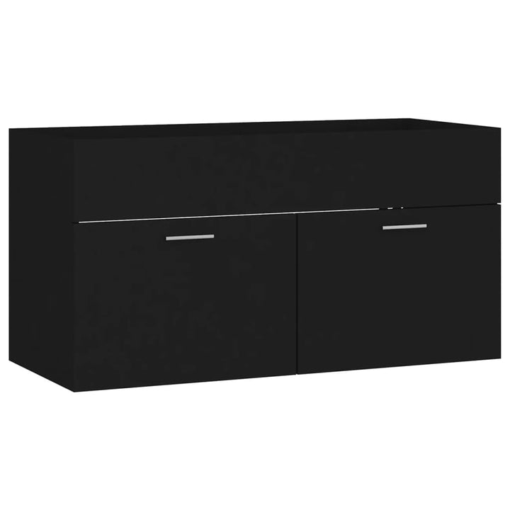 Set Mobilier De Baie, , Lemn Prelucrat Negru