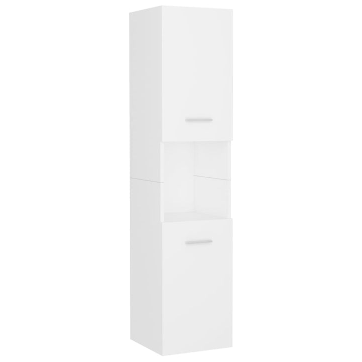 Set Mobilier De Baie, , Lemn Prelucrat Alb