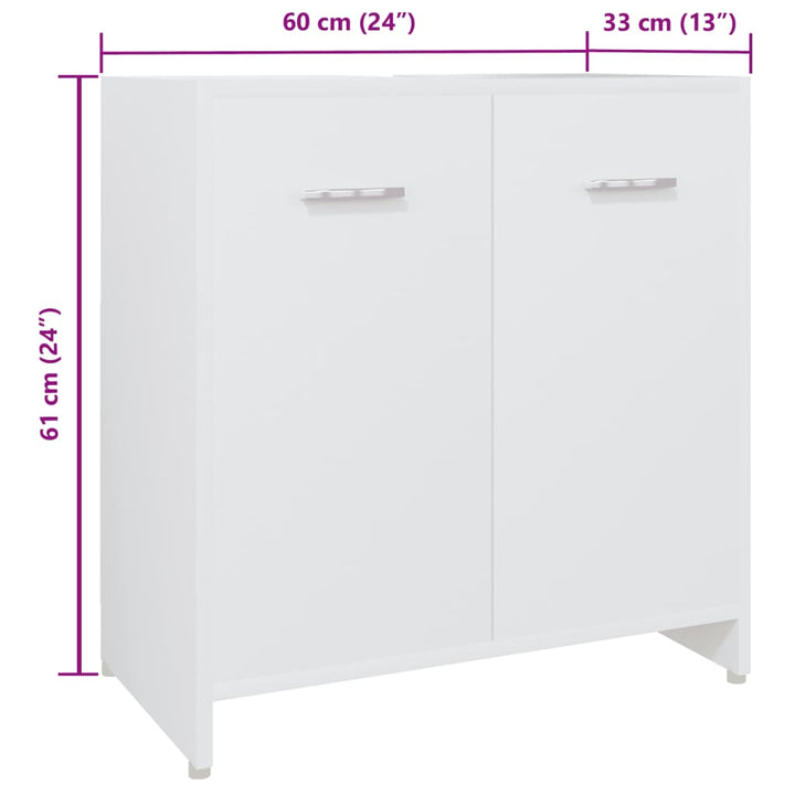Set Mobilier De Baie, 4 Piese,