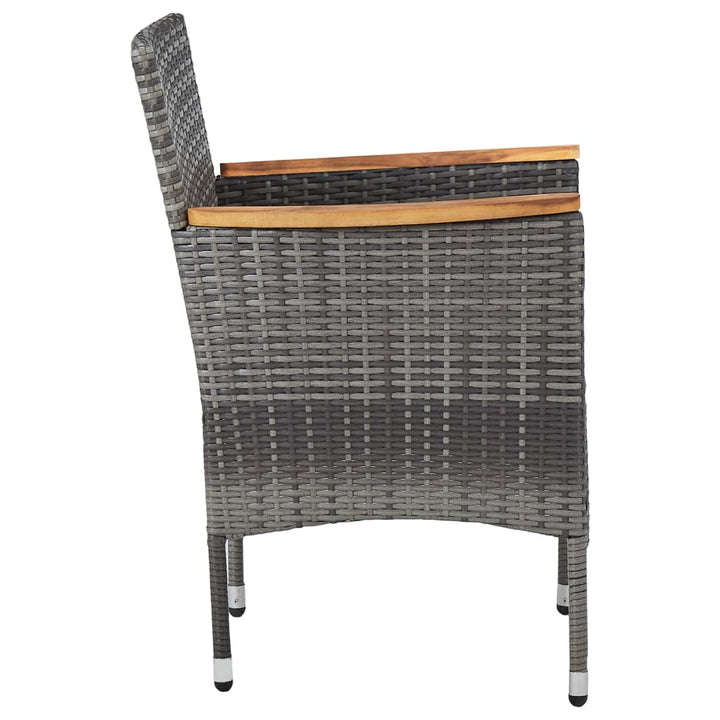 Set De Masă Pentru Grădină, 3 Piese, Gri