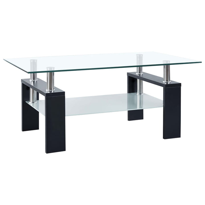 Masă Cafea, Și Transparent, 95X55X40 Cm, Sticlă Securizată