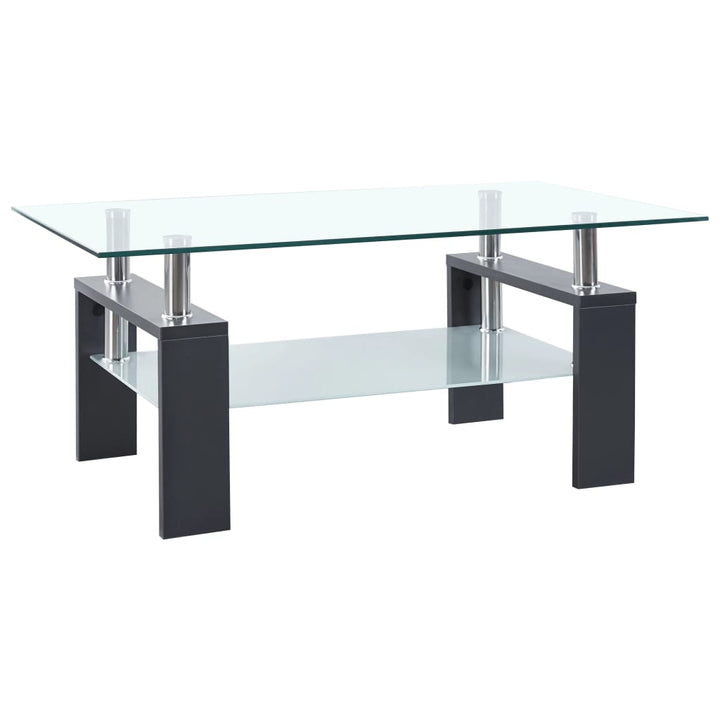Masă Cafea, Și Transparent, 95X55X40 Cm, Sticlă Securizată