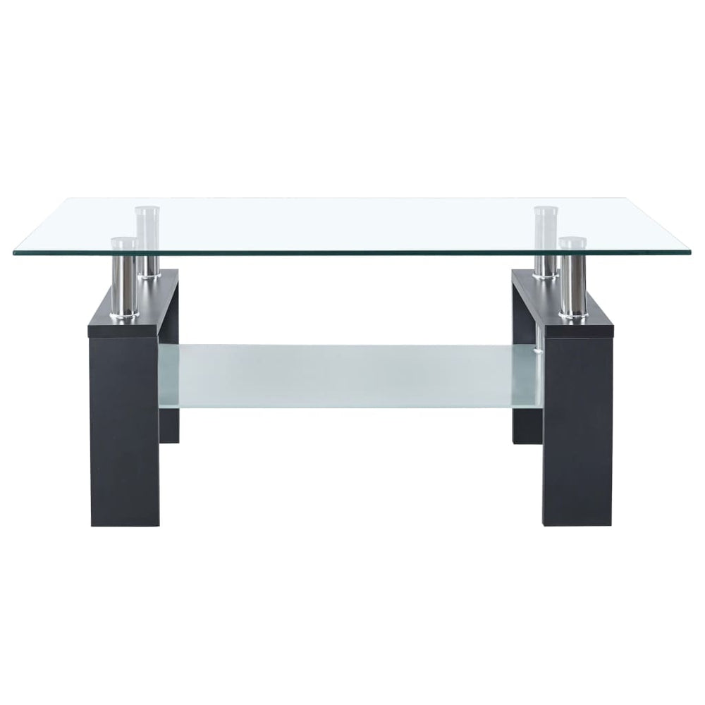 Masă Cafea, Și Transparent, 95X55X40 Cm, Sticlă Securizată