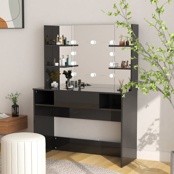 Masă Machiaj Cu Lumini Led, , 100X40X135 Cm , Mdf