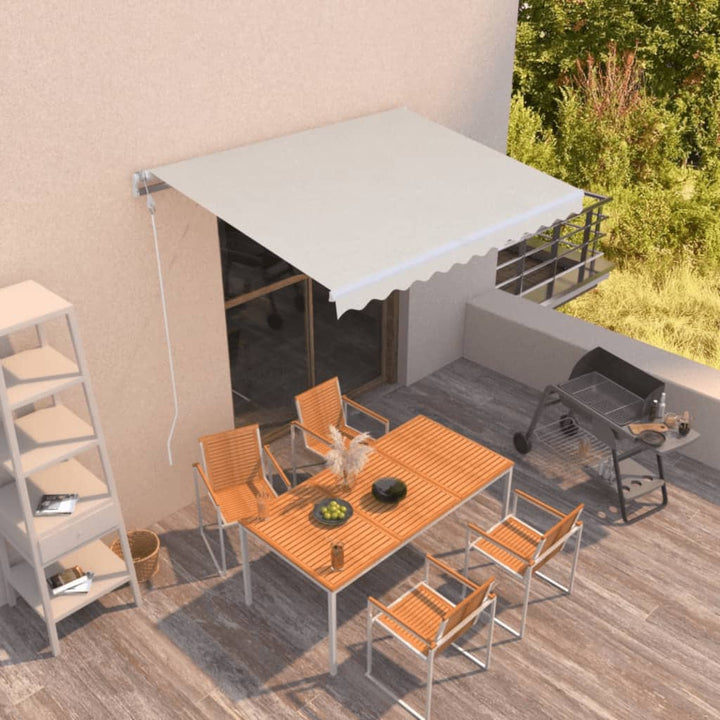 Copertină Retractabilă Automat, Portocaliu & Maro,