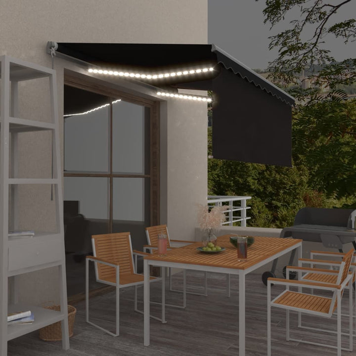 Copertină Retractabilă Manual Cu Stor, Galben&Alb, 3,5X2,5 M