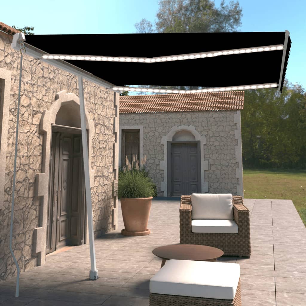 Copertină Retractabilă Manual Cu Led, ,