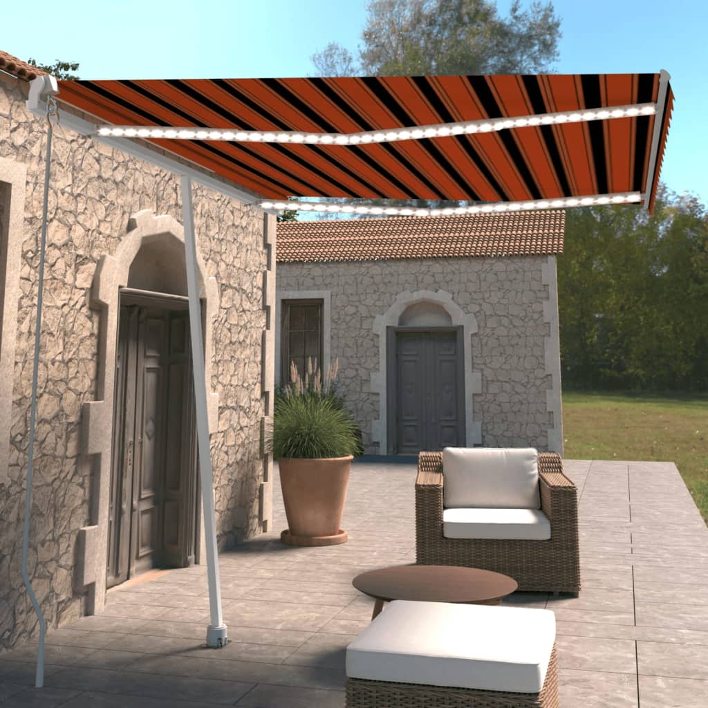 Copertină Retractabilă Manual Cu Led, ,