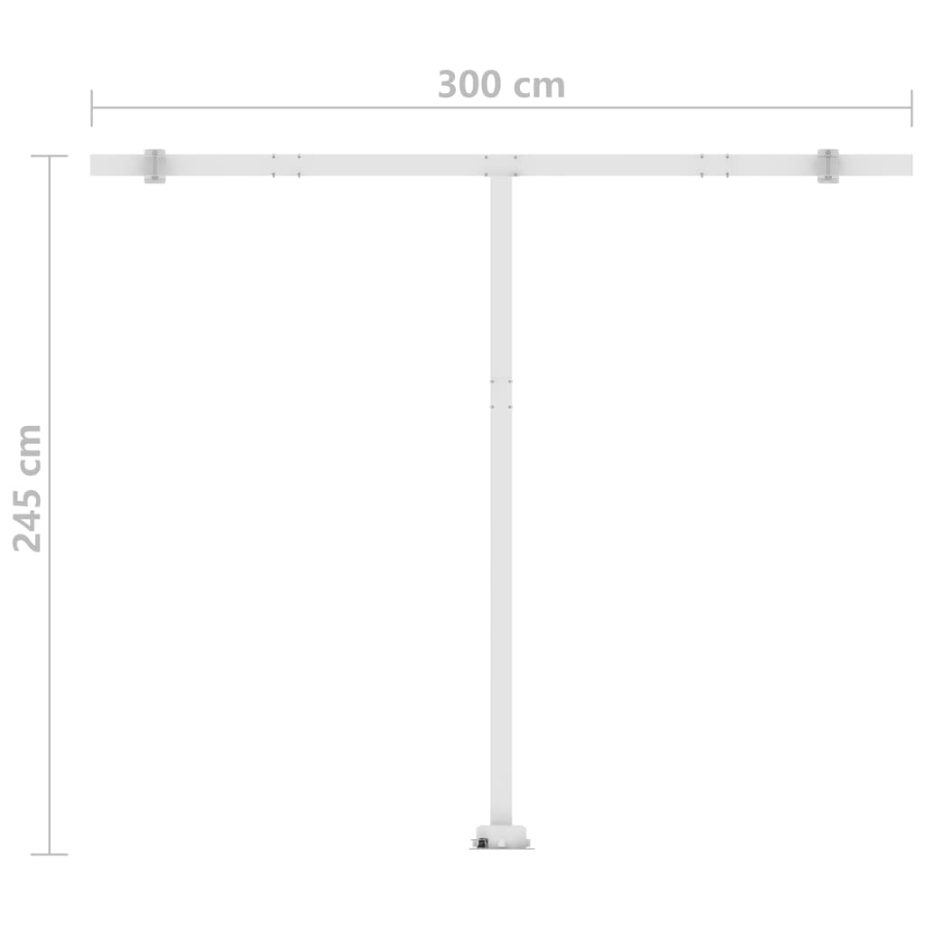 Copertină Automată Senzor Vânt&Led, Portocaliu/Maro,