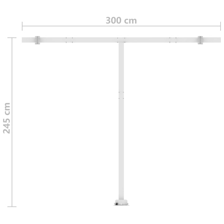 Copertină Automată Senzor Vânt&Led, Portocaliu/Maro,