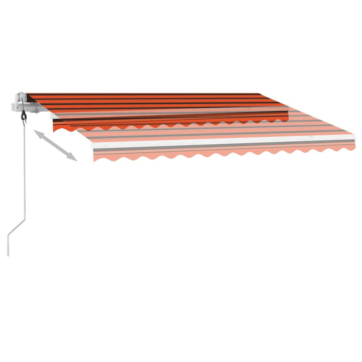 Copertină Automată Senzor Vânt&Led, Portocaliu/Maro,