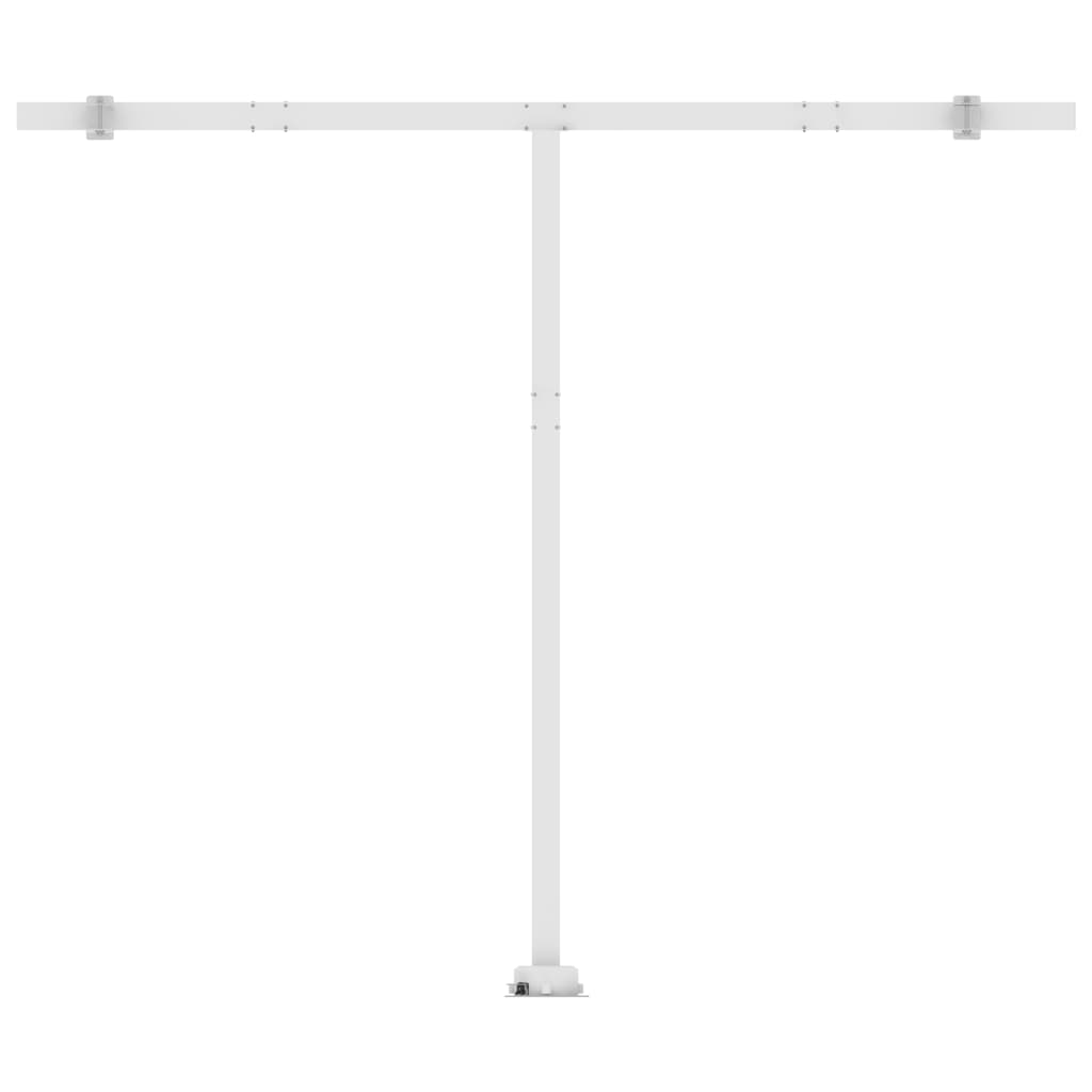 Copertină Retractabilă Manual, Galben/Alb,