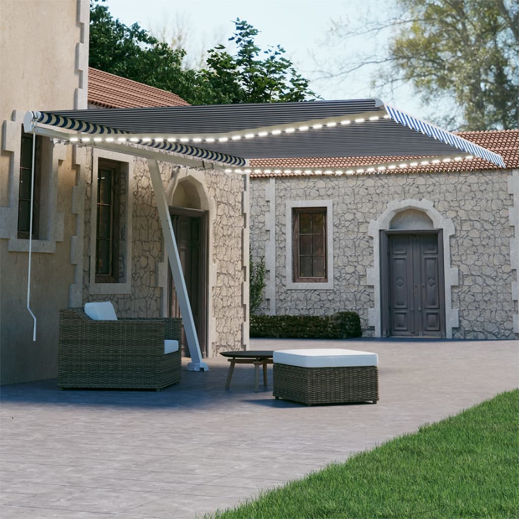 Copertină Retractabilă Manual Cu Led, ,