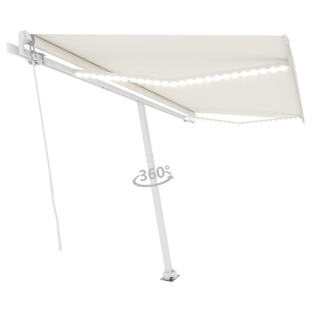 Copertină Retractabilă Manual Cu Led, ,