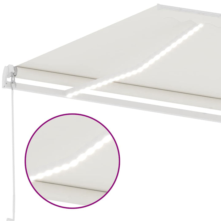 Copertină Retractabilă Manual Cu Led, ,