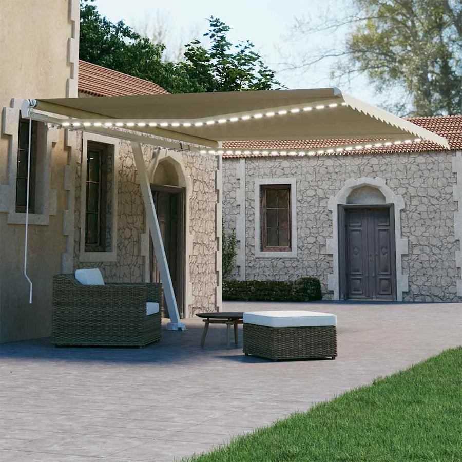 Copertină Retractabilă Manual Cu Led, ,