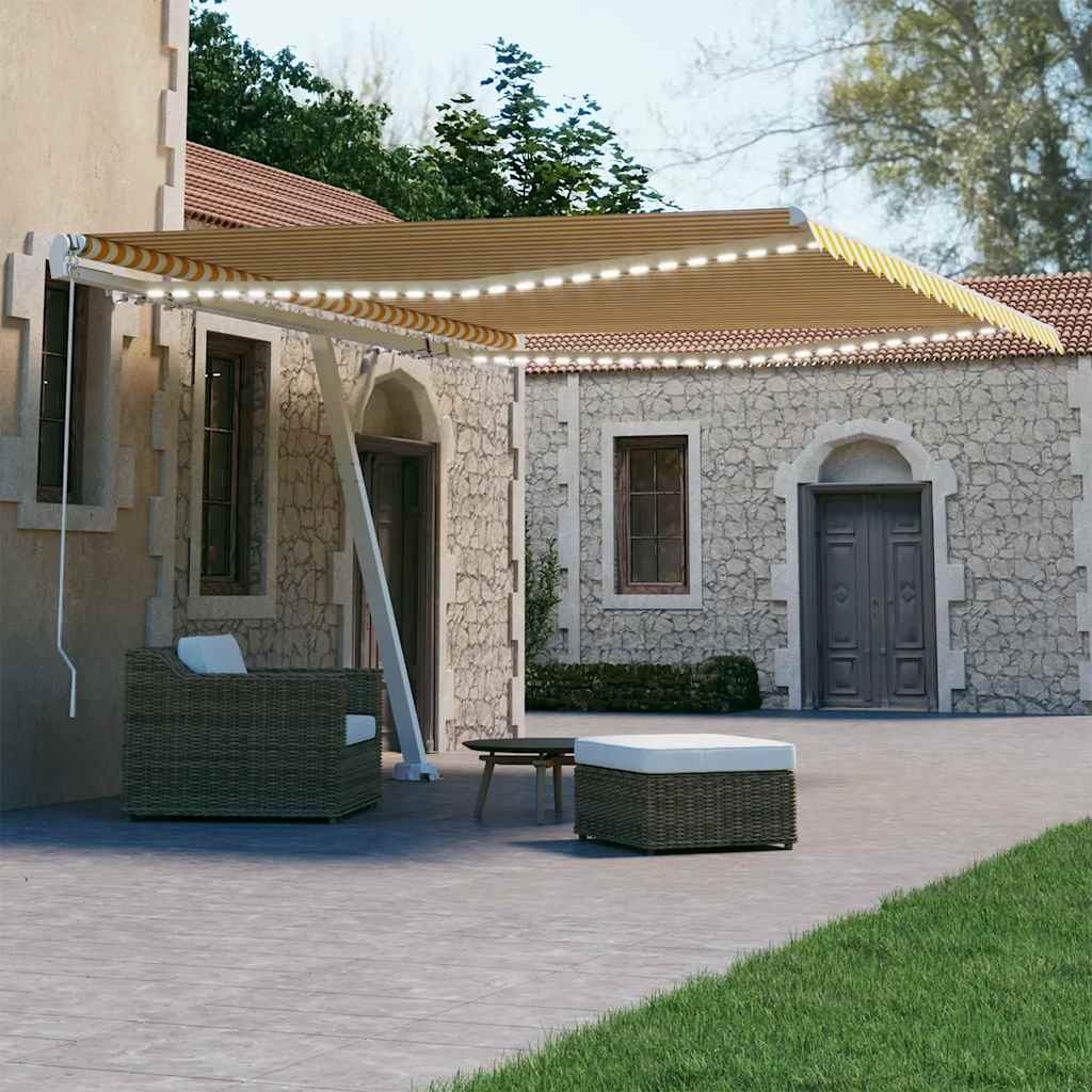 Copertină Retractabilă Manual Cu Led, ,