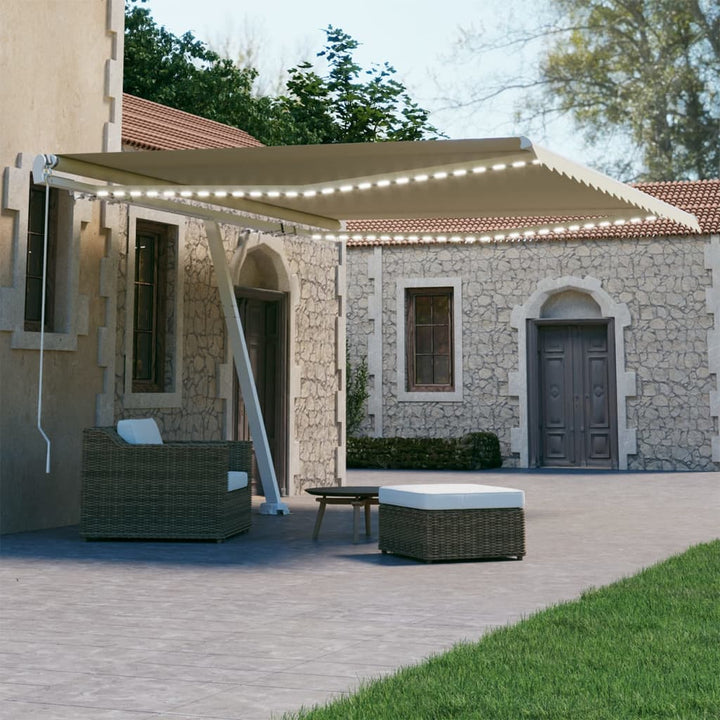 Copertină Retractabilă Manual Cu Led, ,