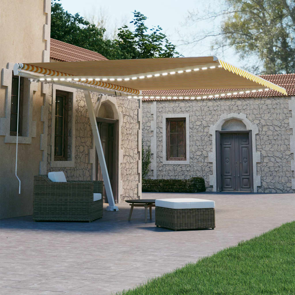 Copertină Retractabilă Manual Cu Led, ,