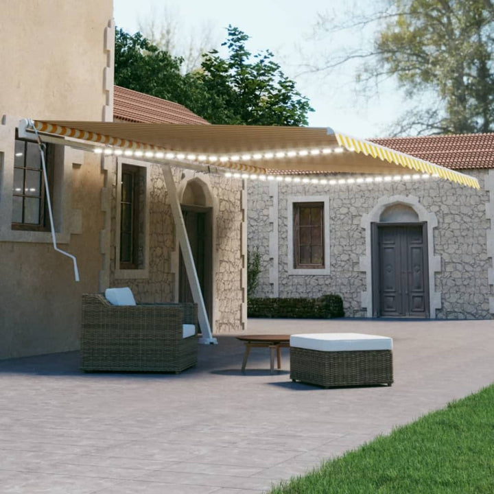 Copertină Retractabilă Manual Cu Led, ,