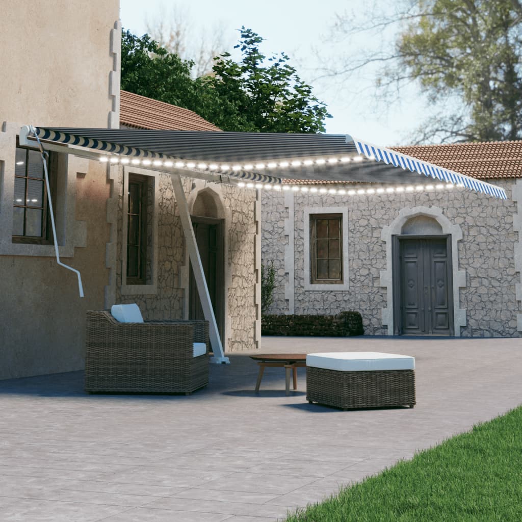 Copertină Retractabilă Manual Cu Led, ,