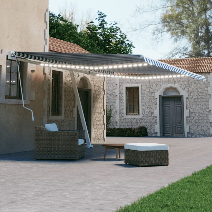 Copertină Retractabilă Manual Cu Led, ,