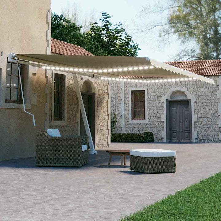 Copertină Retractabilă Manual Cu Led, ,