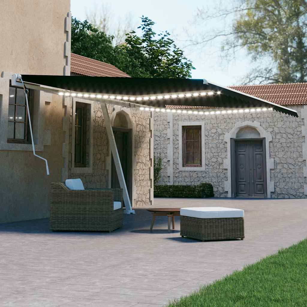Copertină Retractabilă Manual Cu Led, ,
