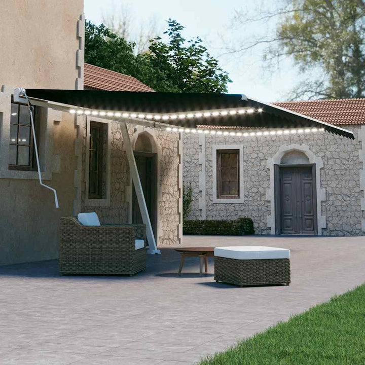 Copertină Retractabilă Manual Cu Led, ,
