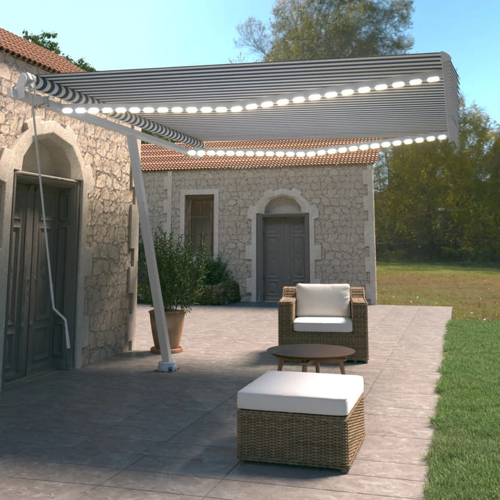 Copertină Retractabilă Manual Cu Led, ,