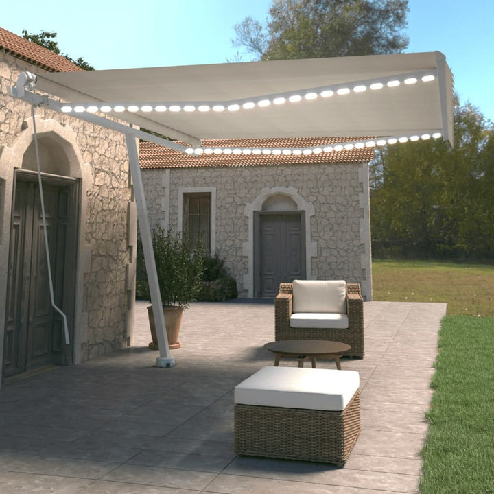 Copertină Retractabilă Manual Cu Led, ,