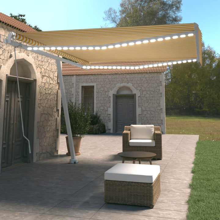 Copertină Retractabilă Manual Cu Led, ,