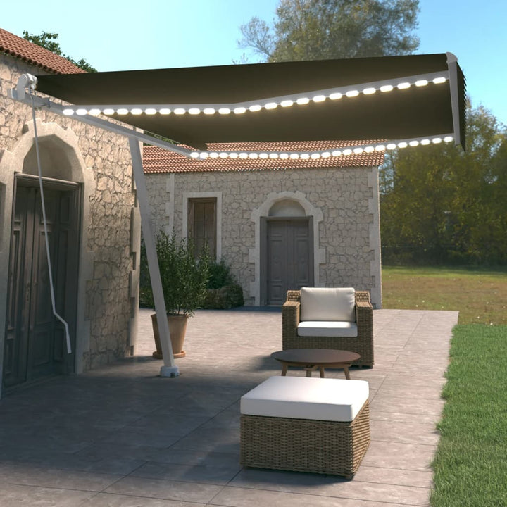 Copertină Retractabilă Manual Cu Led, ,