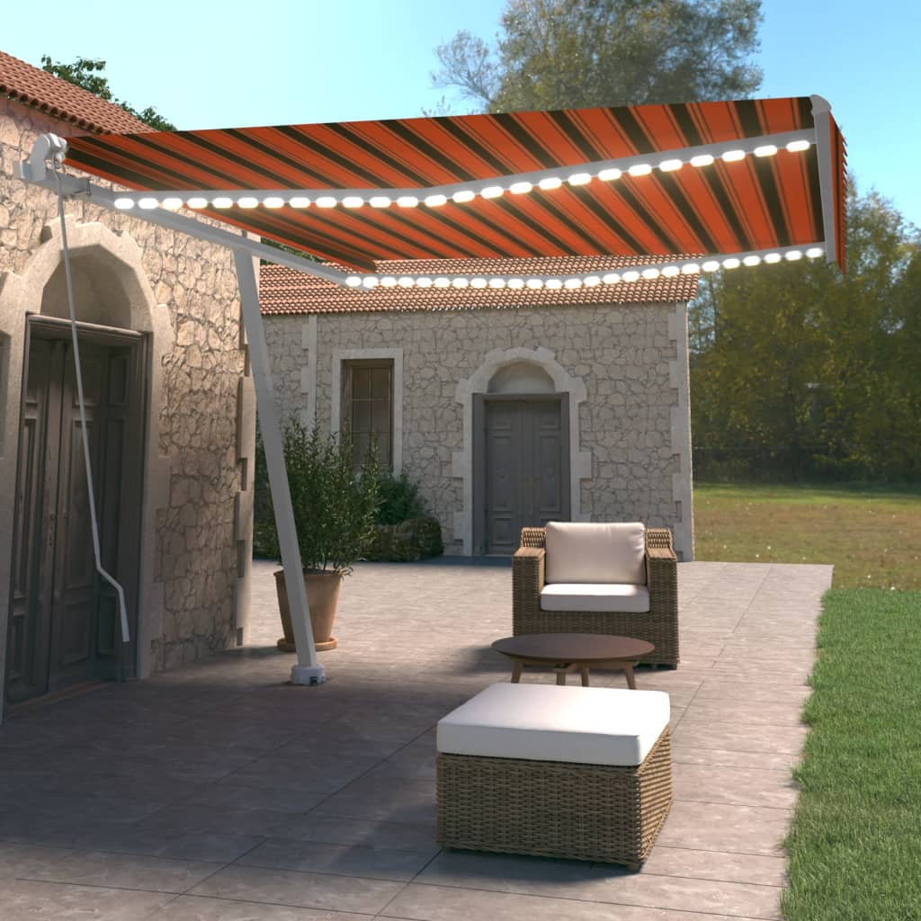 Copertină Retractabilă Manual Cu Led, ,