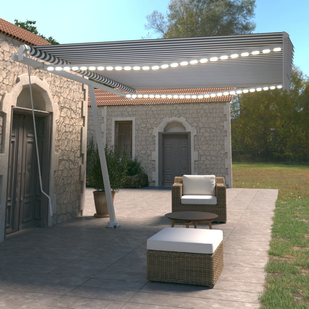Copertină Retractabilă Manual Cu Led, ,
