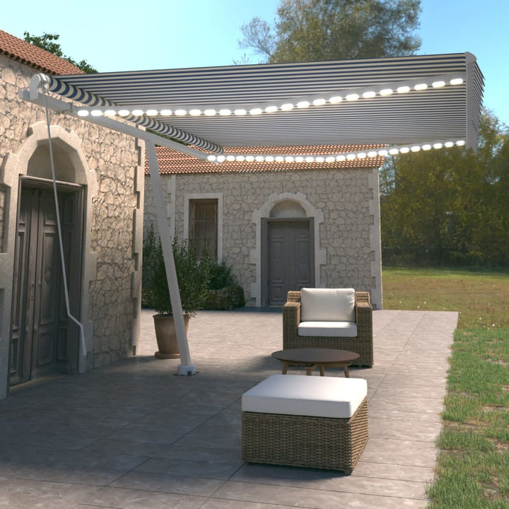 Copertină Retractabilă Manual Cu Led, ,