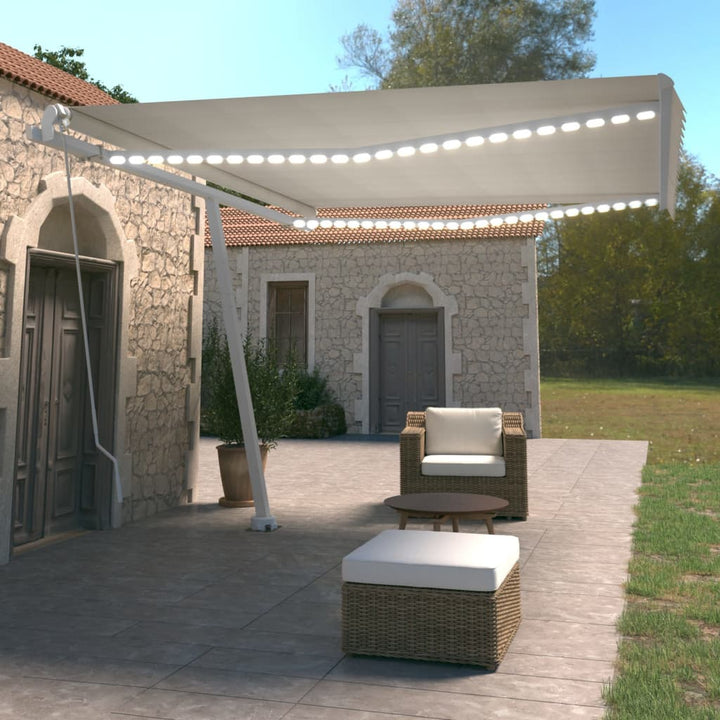 Copertină Retractabilă Manual Cu Led, ,
