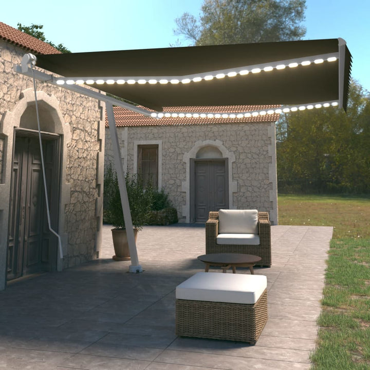 Copertină Retractabilă Manual Cu Led, ,