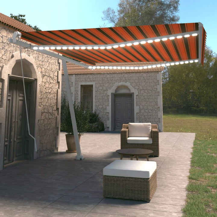 Copertină Retractabilă Manual Cu Led, ,