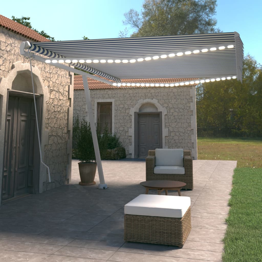 Copertină Retractabilă Manual Cu Led, ,